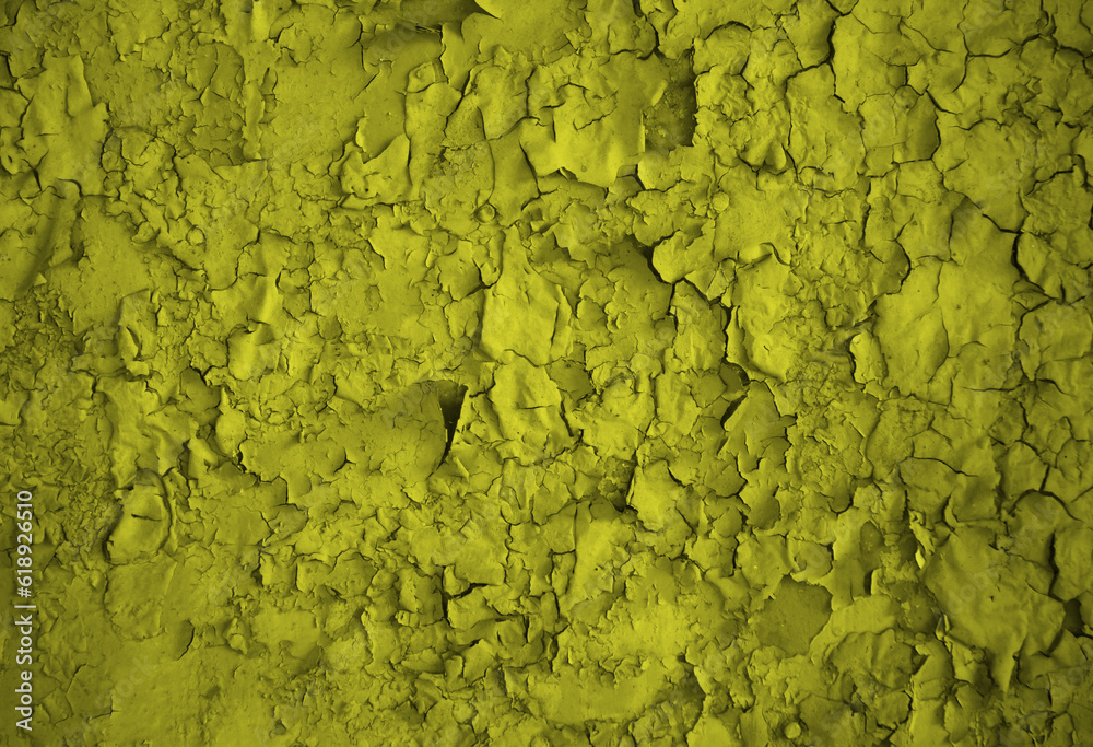 Old Peeling Oil Paint On The Wall - texture, background - green Old Peeling Oil Paint On The Wall - texture, background - green