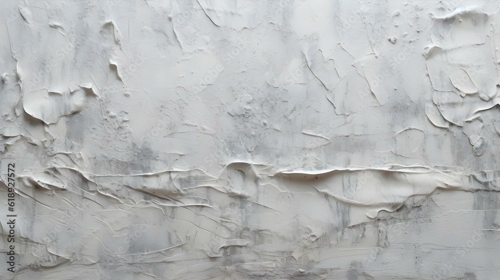 Obraz premium Paint Texture in light gray Colors with visible Brush Strokes. Artistic Background on a concrete Wall. 