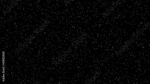 Falling snow on a black background animation