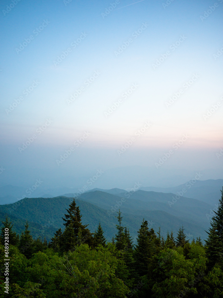 Obraz premium sunset at Smoky Mountains National Park
