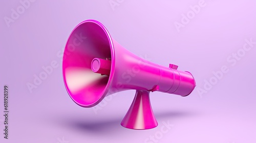 3d megaphone speaker loudspeaker  pink megaphone isolated on white background © Stream Skins