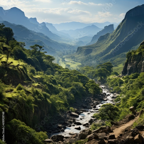 amazing photo of Chimanimani National Park Mozambique mountain river in the mountains