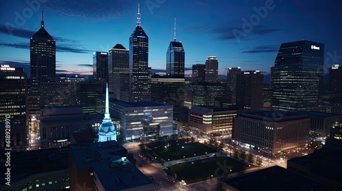 Indianapolis city skyline