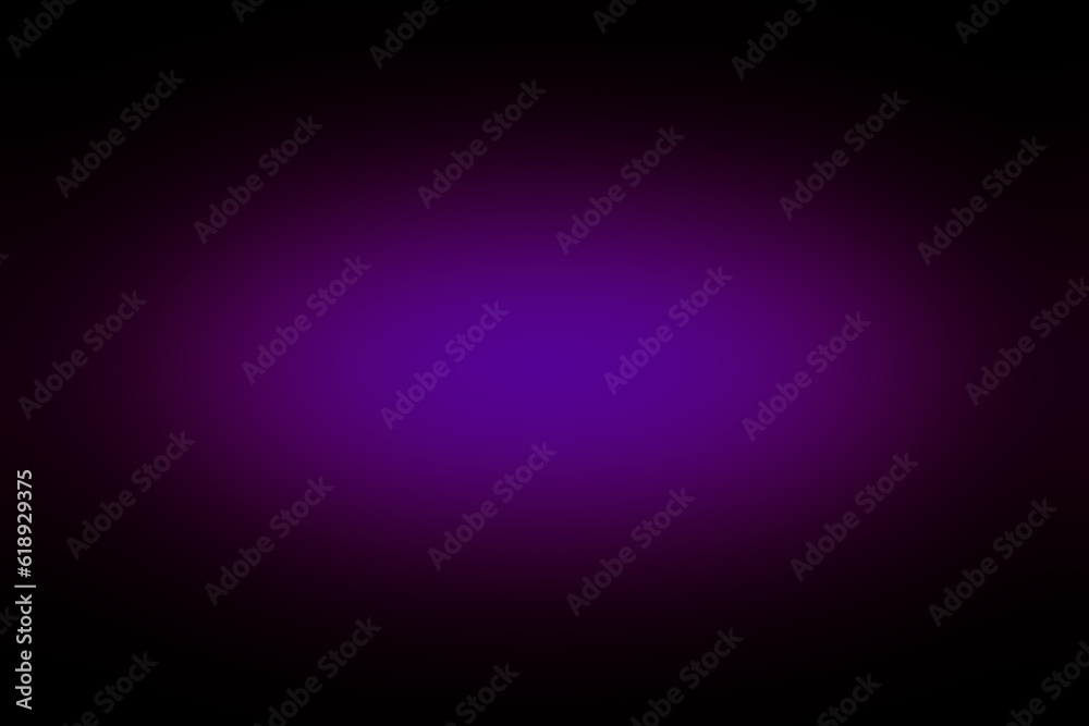 Abstract blurred violet gradient centered background. blue and black banner template.  space for text, degrading fragment and smooth shape of transition, Bright backdrop for follow, like, social media