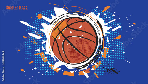 Volleyball pop art design. Vector illustration.