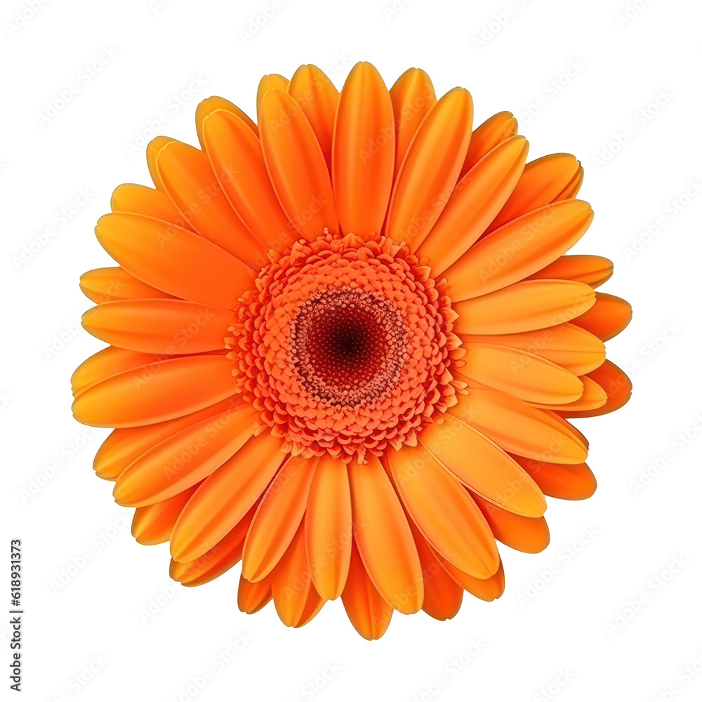 Gerbera flower isolated. Illustration AI Generative Gerbera flower isolated. Illustration AI Generative
