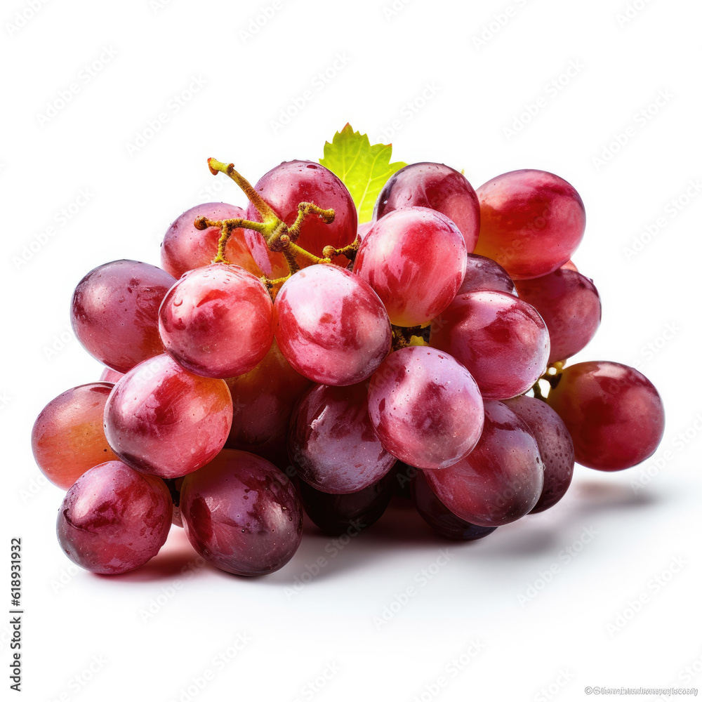 Fototapeta premium red grapes isolated on white background