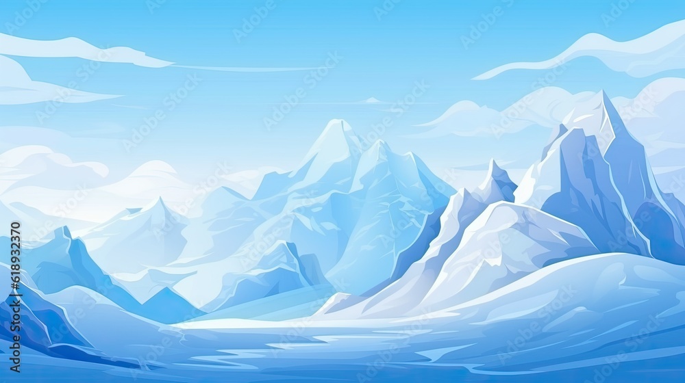 iceberg in the mountains