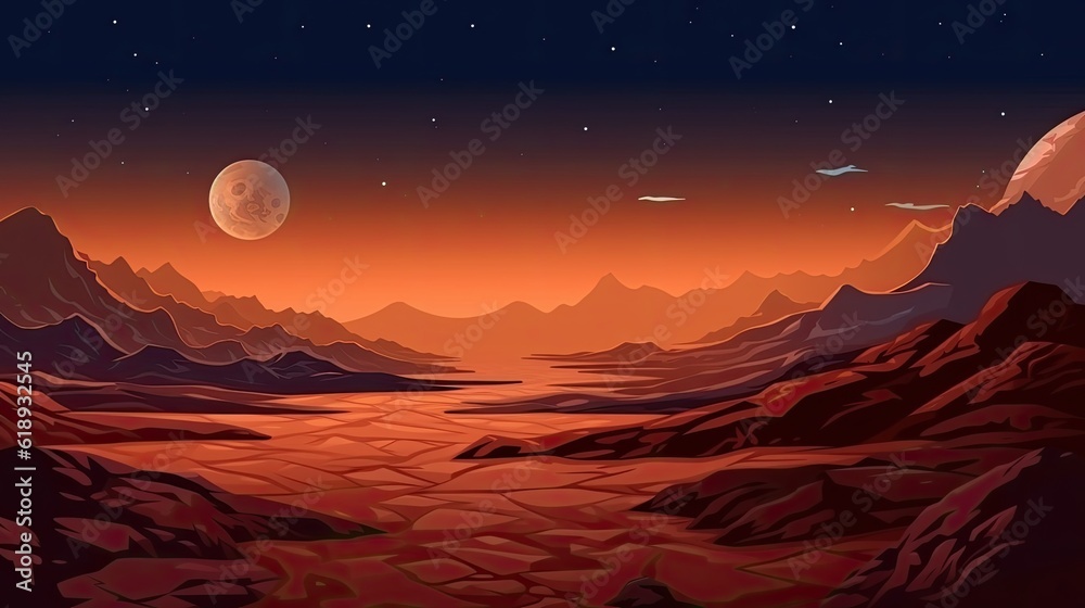 sunrise over the mountains vector