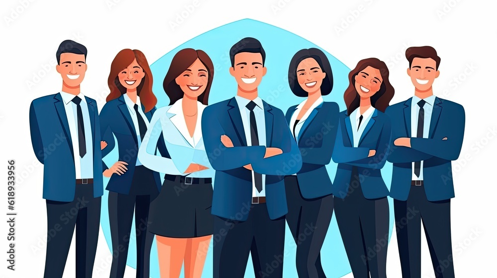 business team in front of a team business team in front of a team
