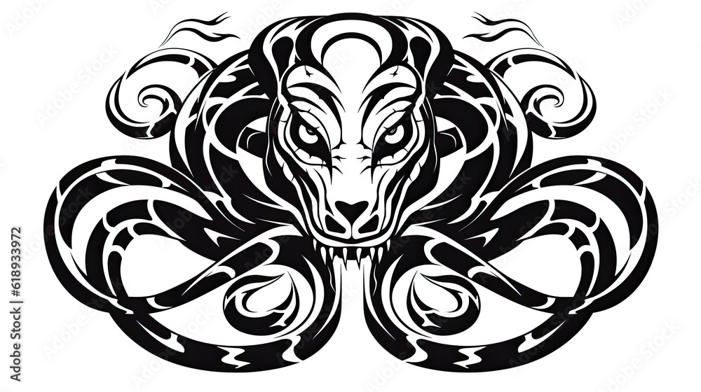 tattoo of a lion snake