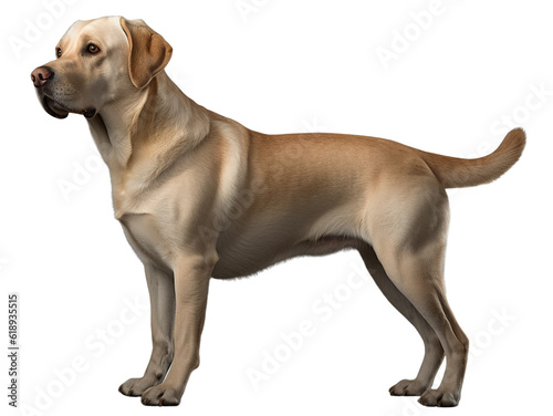 Labrador Retriever dog, Labrador Retriever profile view, close up,side profile, full body visible, background removed, png, background cut, isolated