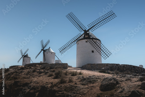 Windmills at Cerro Calderico - Consuegra, Castilla-La Mancha, Spain photo