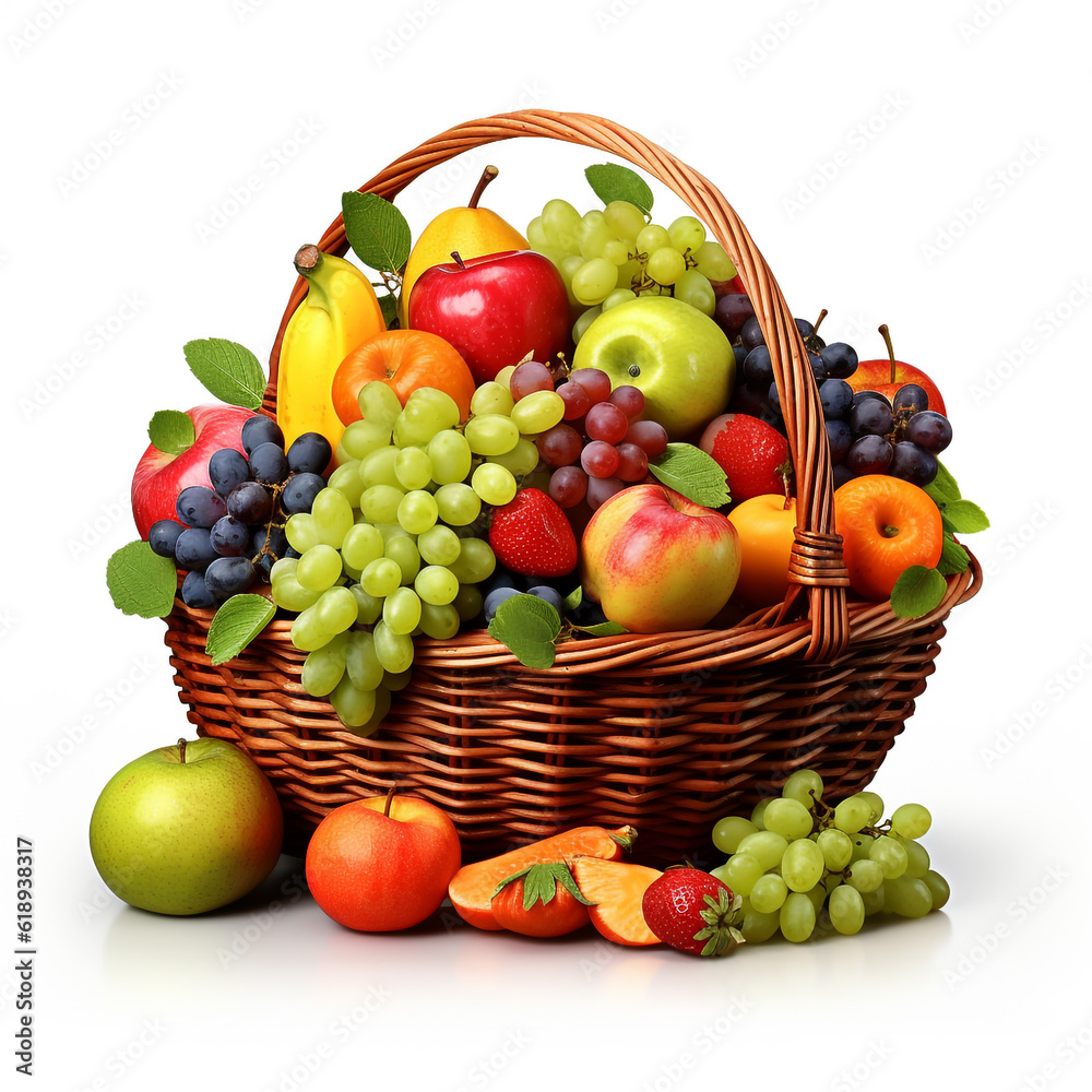 Basket of fruits, Mixed fruit full basket