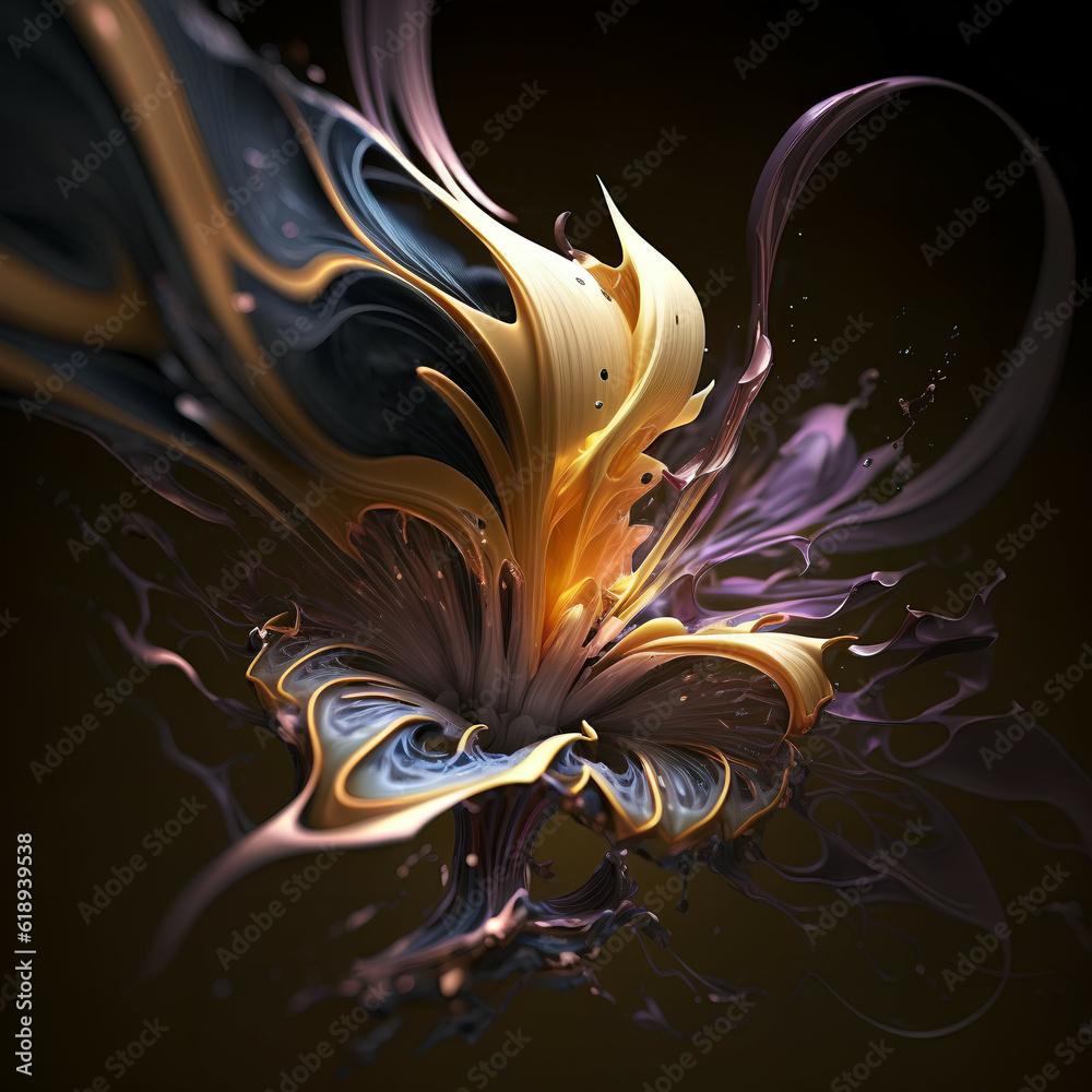 Obraz premium Fractal art background for creative design. abstract fractal. Decoration for wallpaper desktop, poster, cover booklet. Print for clothes, t-shirt. creative illustration for design