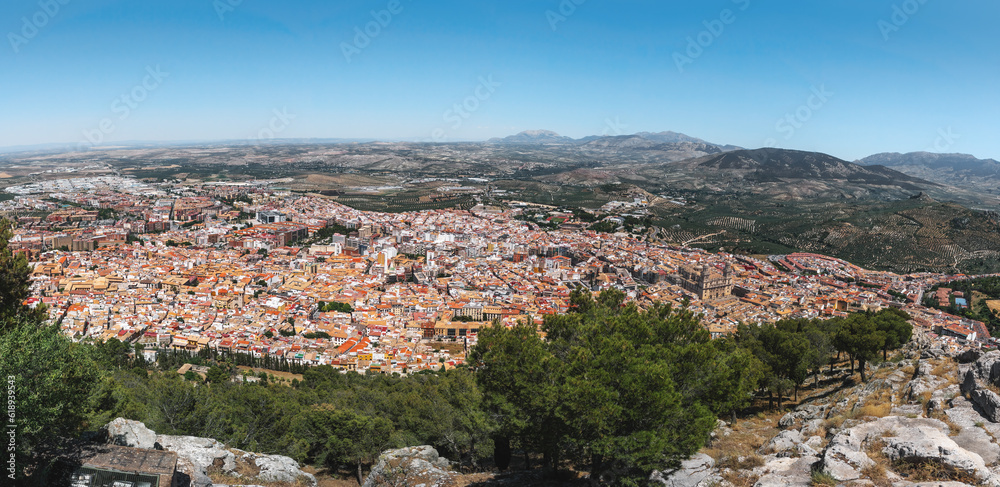 Panoramic aerial view of Jaen - Jaen, Spain