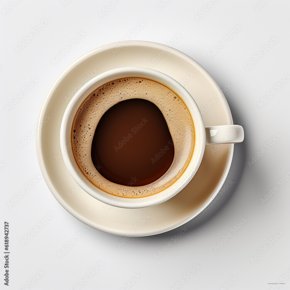 White mugs with hot chocolate, with and without chocolate powder White mugs with hot chocolate, with and without chocolate powder