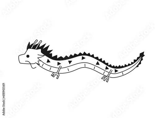 辰年の年賀状などに使える可愛い龍のイラスト