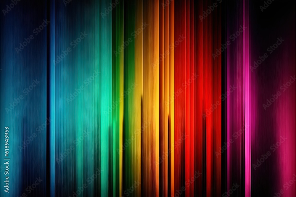 a rainbow colored background with vertical lines in the middle of the image and a black background with vertical lines in the middle of the image and a black border at the bottom of the image.