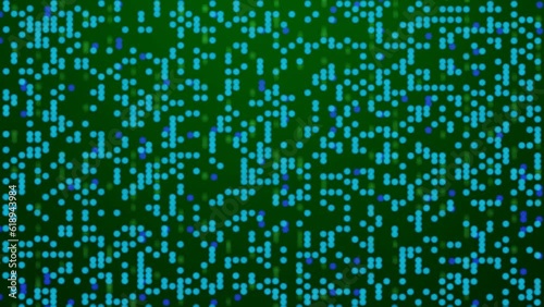Abstract binary background. Big data digital blockchain concept. 4K video animation 3d render. 