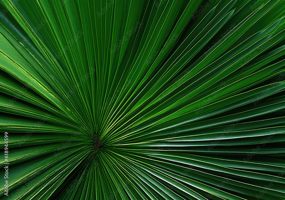 A close-up shot of palm tree leaves. Poster. Generative ai. A close-up shot of palm tree leaves. Poster. Generative ai.