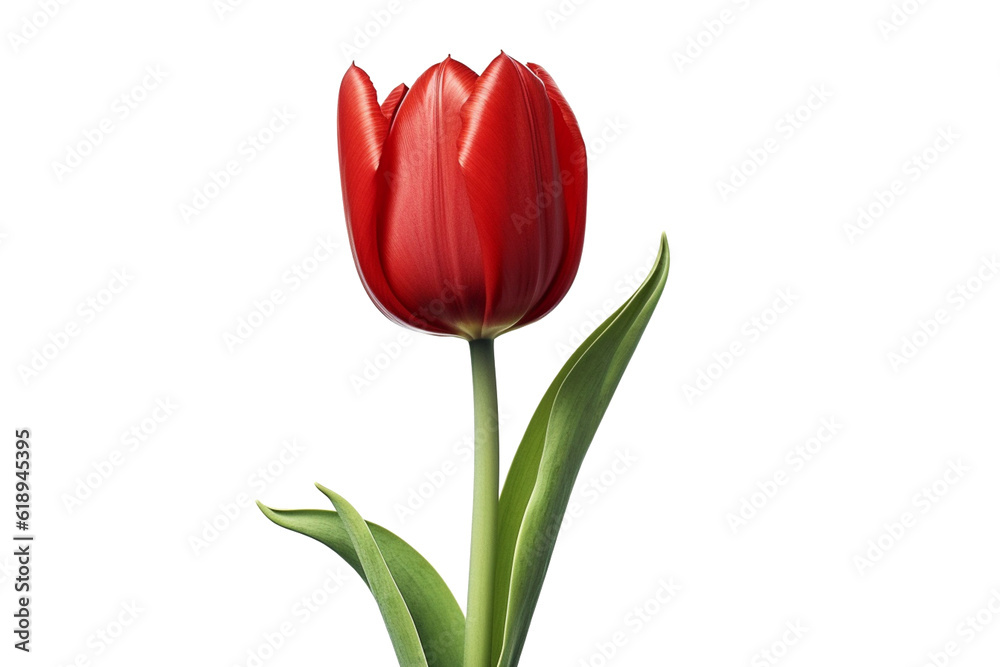 Obraz premium red Tulip, generative IA
