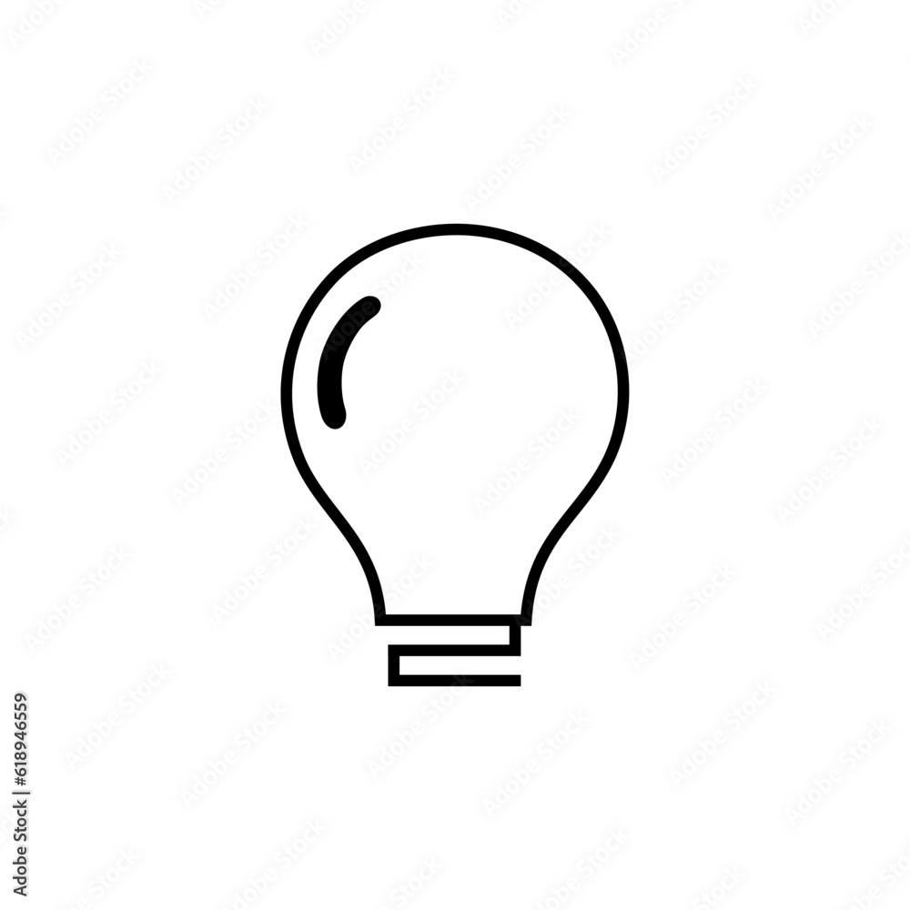 Light Bulb line icon vector, isolated on white background. Idea sign, solution, thinking concept. Lighting electric lamp. Electric, shining. Trendy flat style for graphic design, Web site, UI. EPS Light Bulb line icon vector, isolated on white background. Idea sign, solution, thinking concept. Lighting electric lamp. Electric, shining. Trendy flat style for graphic design, Web site, UI. EPS