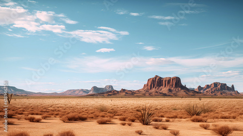 A mesa desert valley landscape photo