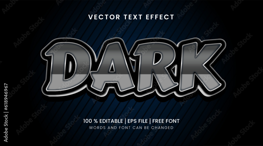 Obraz premium Dark editable text effect 