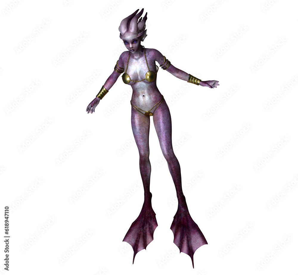 Transparent illustration of fantasy showing a human-like anemone in purple skin color. Transparent illustration of fantasy showing a human-like anemone in purple skin color.