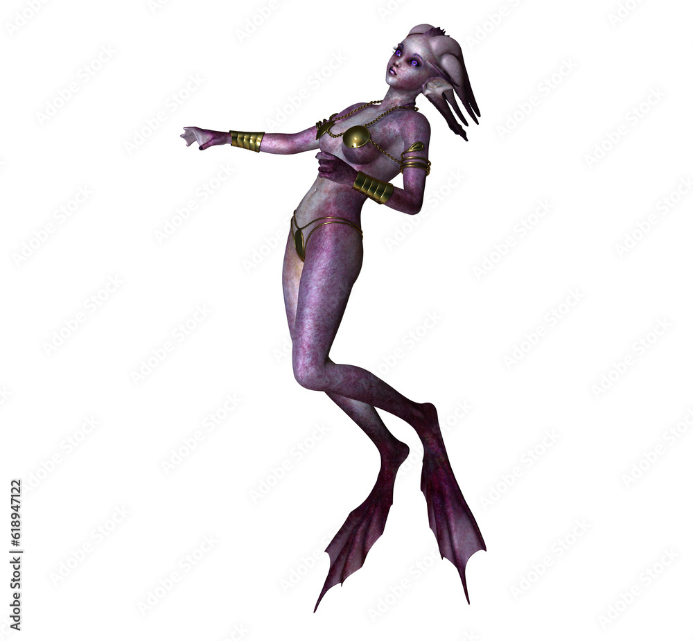 Transparent illustration of fantasy showing a human-like anemone in purple skin color. Transparent illustration of fantasy showing a human-like anemone in purple skin color.