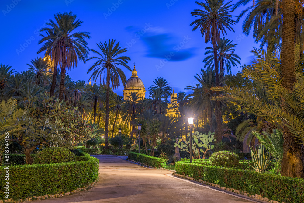 Palermo, Italy at Villa Bonnano Public Gardens Palermo, Italy at Villa Bonnano Public Gardens