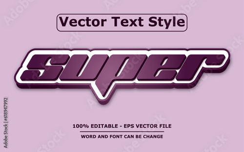 3D Text Effect Editable Vector 