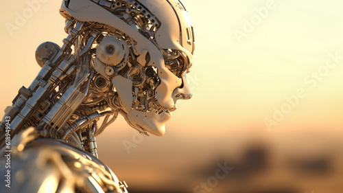robot is a soldier with com...