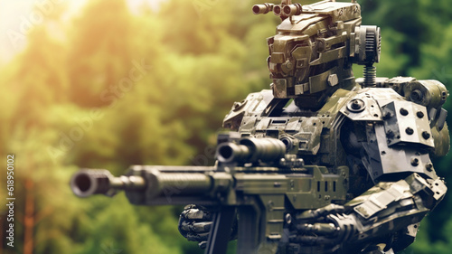 a robot is a soldier with c...