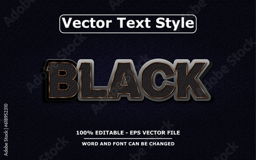 3D Text Effect Editable Vector
