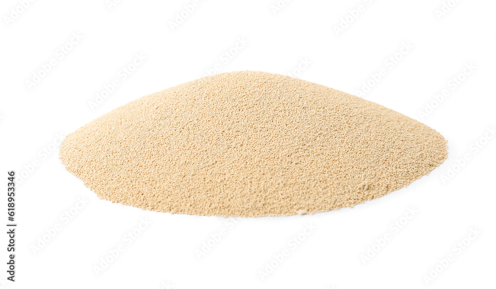 Active dry granulated yeast isolated on white Active dry granulated yeast isolated on white