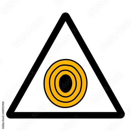 Microwave Hazard In This Area Symbol Sign,Vector Illustration, Isolated On White Background Label. EPS10