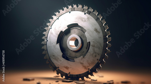 circular saw blade HD 8K wallpaper Stock Photographic Image