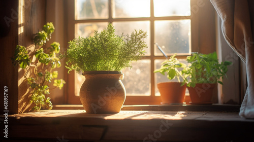 plant in a pot HD 8K wallpaper Stock Photographic Image