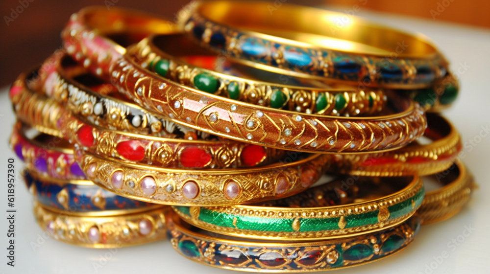 gold bangles with diamonds HD 8K wallpaper Stock Photographic Image gold bangles with diamonds HD 8K wallpaper Stock Photographic Image