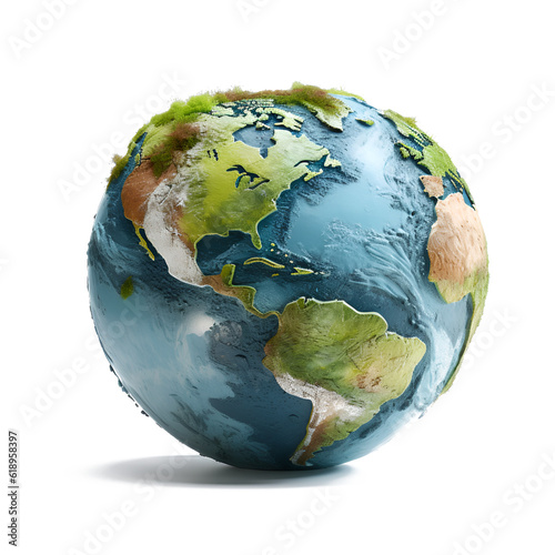 earth globe on white on transparent png background