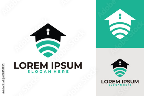 internet house logo vector illustration