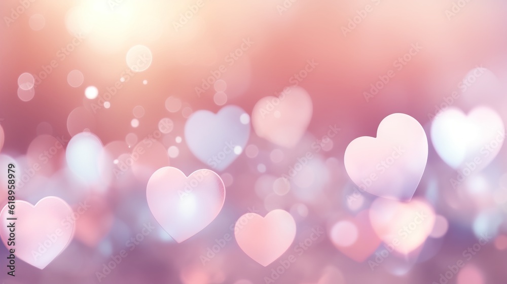 Sweet, hearts with pink background . bokeh ligth and diamond dust. Valentine concept background GenerativeAI Sweet, hearts with pink background . bokeh ligth and diamond dust. Valentine concept background GenerativeAI