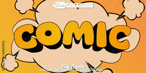 Comic Book Vector Editable Text Effect Template