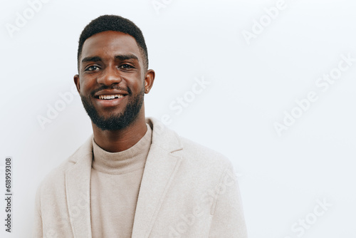 african man guy american happy posing black african fashion expression background american portrait