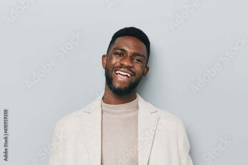 american man african young black happy portrait arm smile smiling emotion confident
