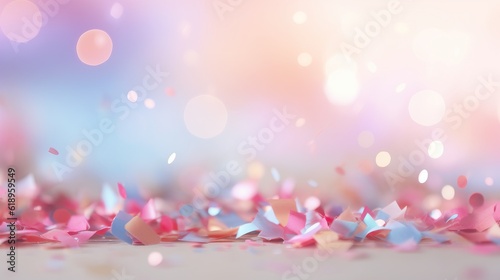 pink bokeh background. banner with bokeh and glitter, Place for text , sparkling bokeh, holiday card template, Realistic photo. AI Generate. GenerativeAI  © banthita166