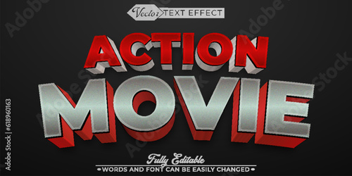 Action Movie Editable Text Effect Template
