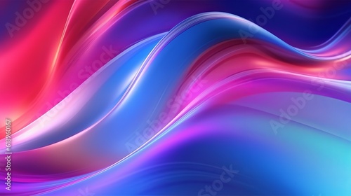 abstract fluid iridescent holographic curved wave in motion colorful, gradient design background, Generative AI © Deep Ai Generation